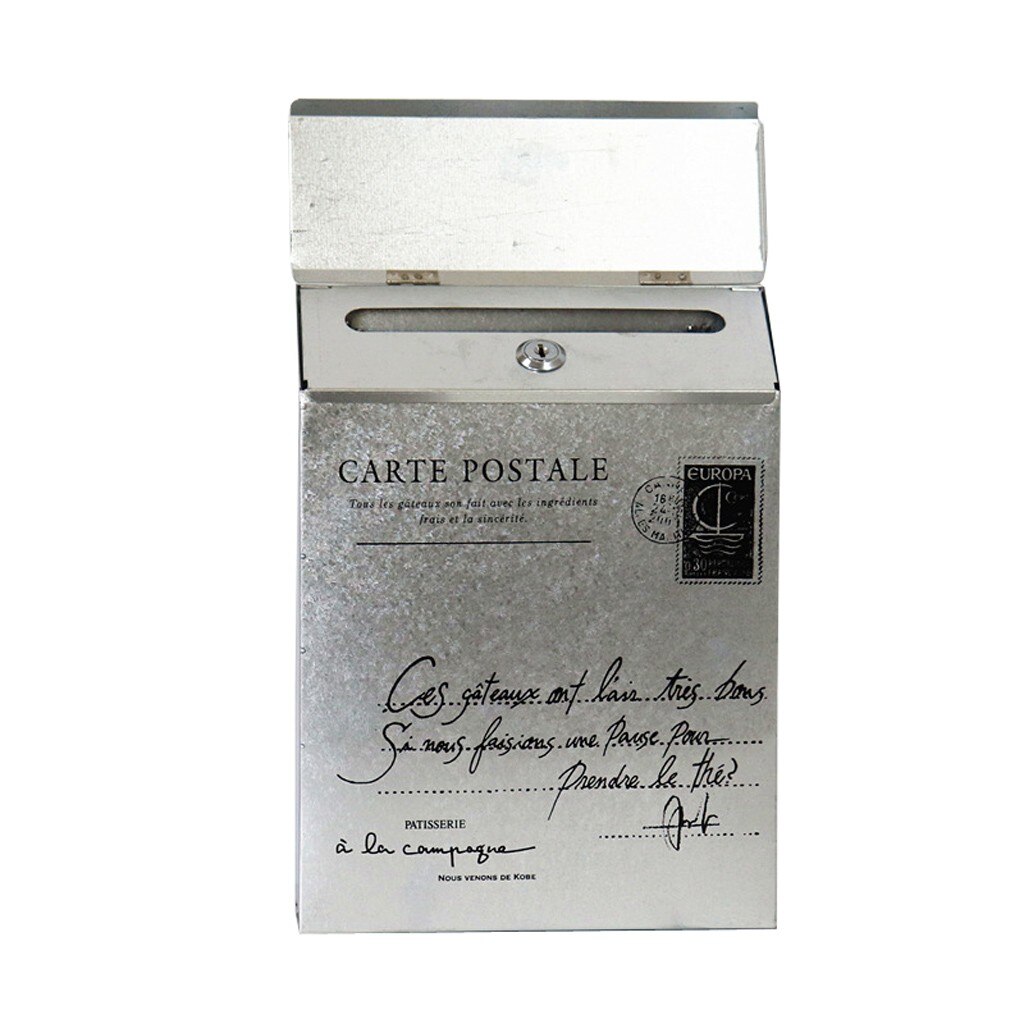 Retro Pastoral montado en la pared buzón de correo de cubo cajas de periódicos correo caja de Metal carta buzón postal decoración de jardín