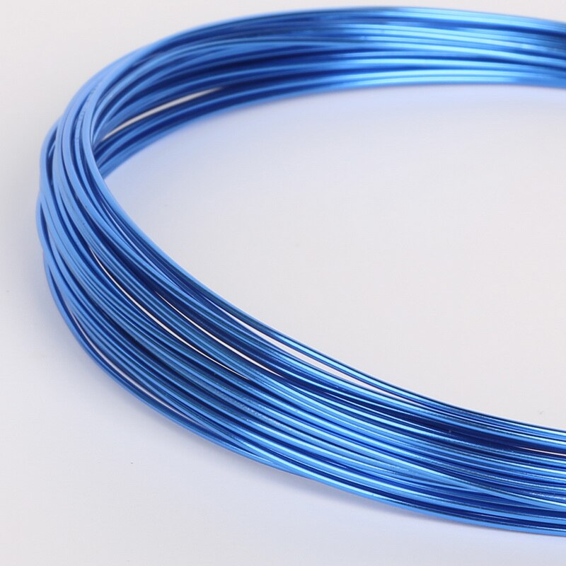 Aankomst Aluminium draad Zachte Metalen Bloemisterij draad Diffierent Kleur Ronde Vormige Diameter 1mm Voor Handgemaakte Naaien Accessoires: blue