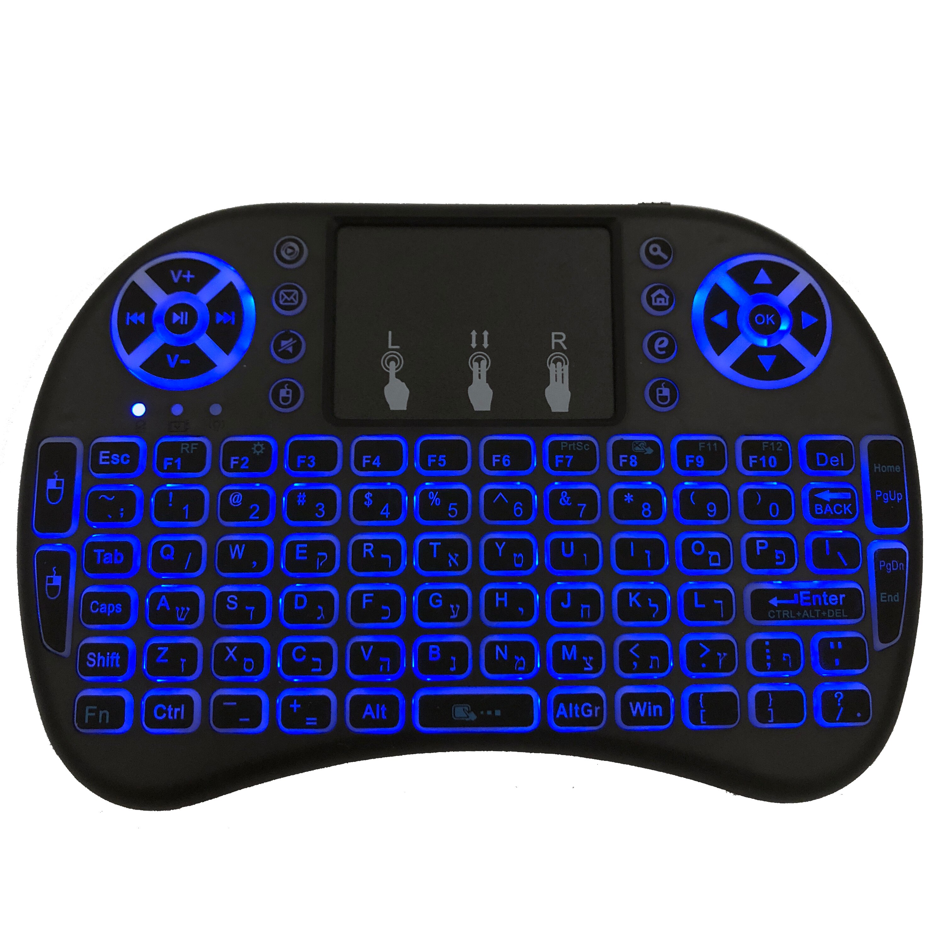 Hebrew Mini i8 Wireless Keyboard 2.4GHz Hebrew english Air Mouse Remote Control Touchpad For Android TV Box Notebook Tablet Pc