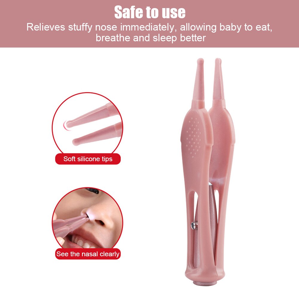 Led baby næse rensning pincet øre rense værktøj øre næse pick navle cleaner remover pincet kropspleje