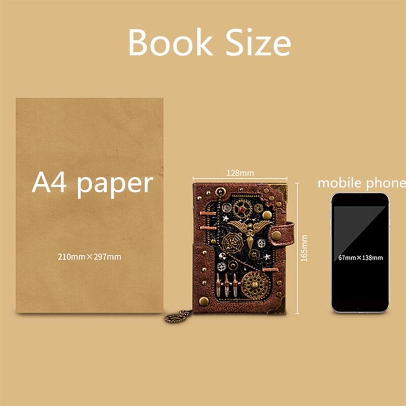 Steampunk gear retro notesbog illustrationer niveau håndlavet udsøgt nyhed  d08a