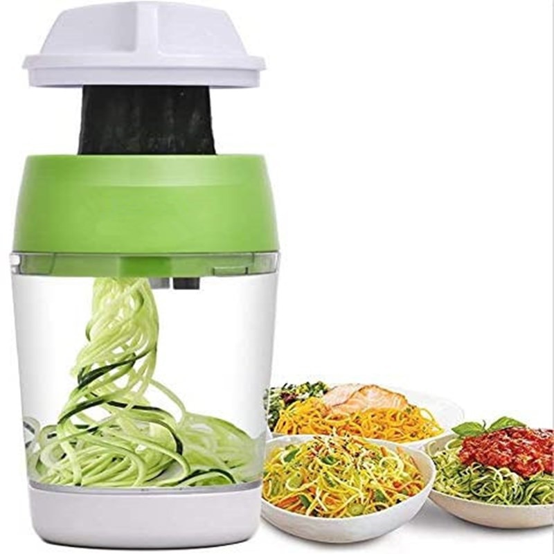 5 In1 Handheld Spiralizer Groentesnijder Verstelbare Spiraal Cutter Met Container Courgette Noodle Spaghetti Maker Spiral Slicer