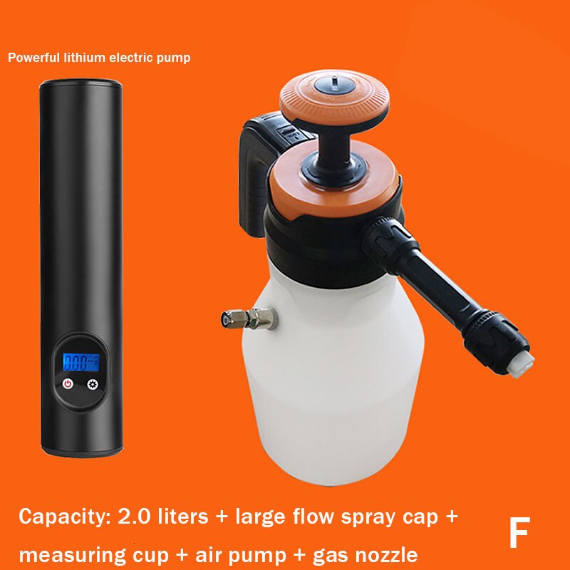 2L Plastic Foam Watering Can Pressure Type Small-scale Sprayer Car Cleaning High Pressure Watering Can Window Cleaning Tool