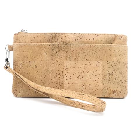 Miljøvenlige brune naturlige korkhåndtasker til kvinder beige clutch: Naturlig beige