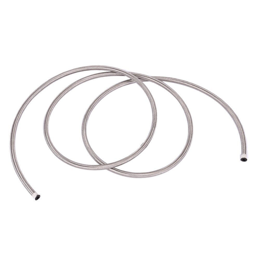 AN6 Rvs Stookolie Line Met 6pcs Glad Montage Hose End Adapter 3.65 m/12Ft