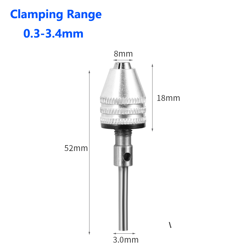 Bohrfutter Keyless Schraubendreher Schlagschrauber Adapter Elektrische Micro Motor Klemme Mini Chuck Fixture Hex Schaft Bohrer Bits Adapter: Gold