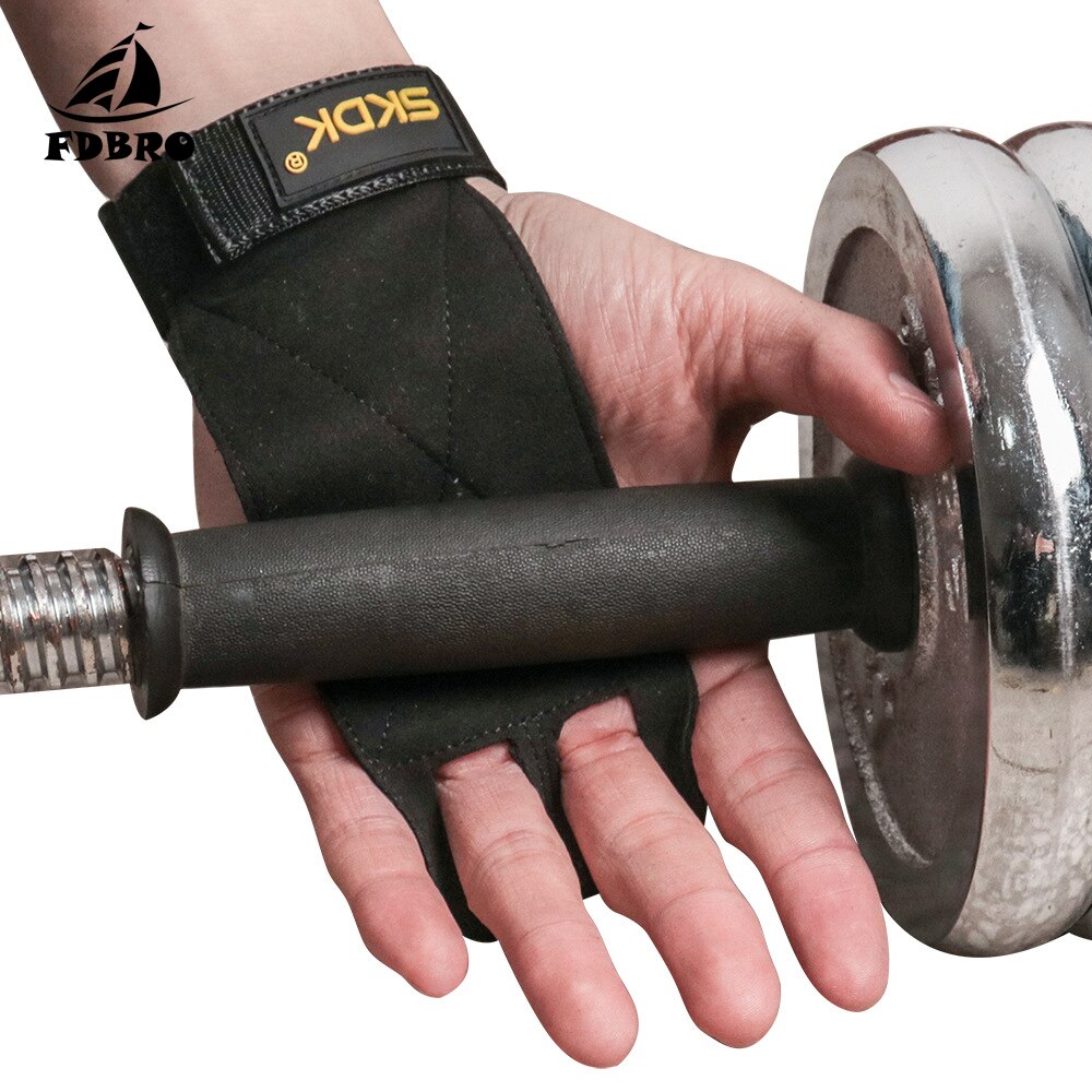 FDBRO 1 par agarre de mano Crossfit Pull-up Protector de palmas gimnasia guantes de gimnasia gimnasio entrenamiento levantamiento de pesas guantes