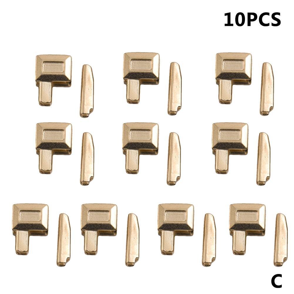 10Pcs Alloy Reparatie Rits Stopper Open Einde Rits Stopper Diy Naaien Rits Costura Naaien Accessoires Voor Kleding: C