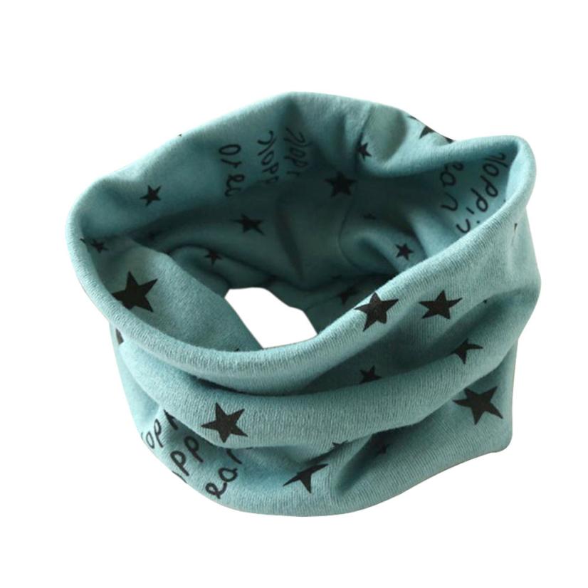 Sjaal Katoenen Baby Herfst Winter Mooie Cartoon Baby Slabbetjes Kids O Ring Kraag Sjaal Jongens Meisje Hoofd Slijtage cap Sjaals # Y1: Green