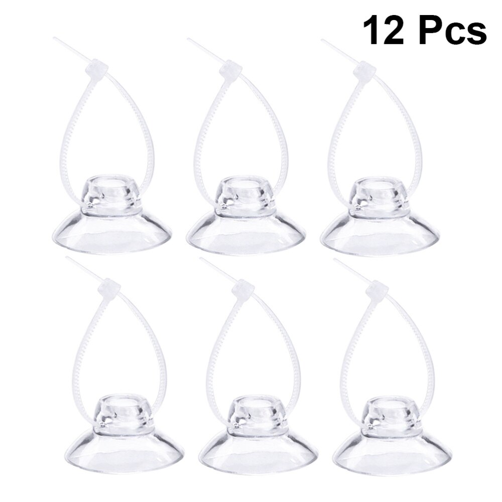 16Pcs Plastic Clear Suction Cup Transparent Sucker Hangers without Hooks for Kitchen Office Bathroom: As Shown 1