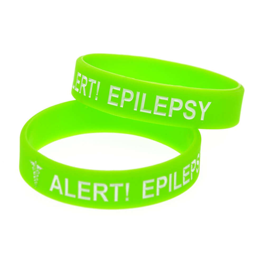 Obh 50Pcs Alert Epilepsie Siliconen Armband In Kids Maat 4 Kleuren