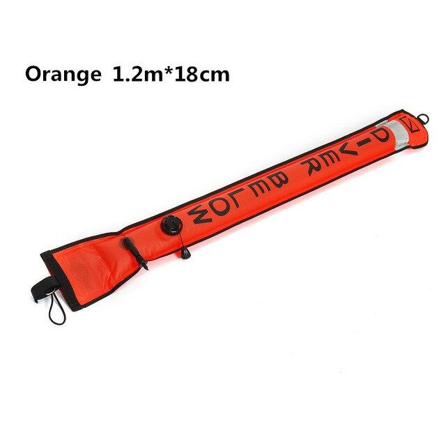 Duiken Smb 1.2M 1.5M 1.8M Boei Kleurrijke Zichtbaarheid Veiligheid Opblaasbare Duiken Smb Oppervlak Signaal Marker boei Accessoire: Orange 1.2m