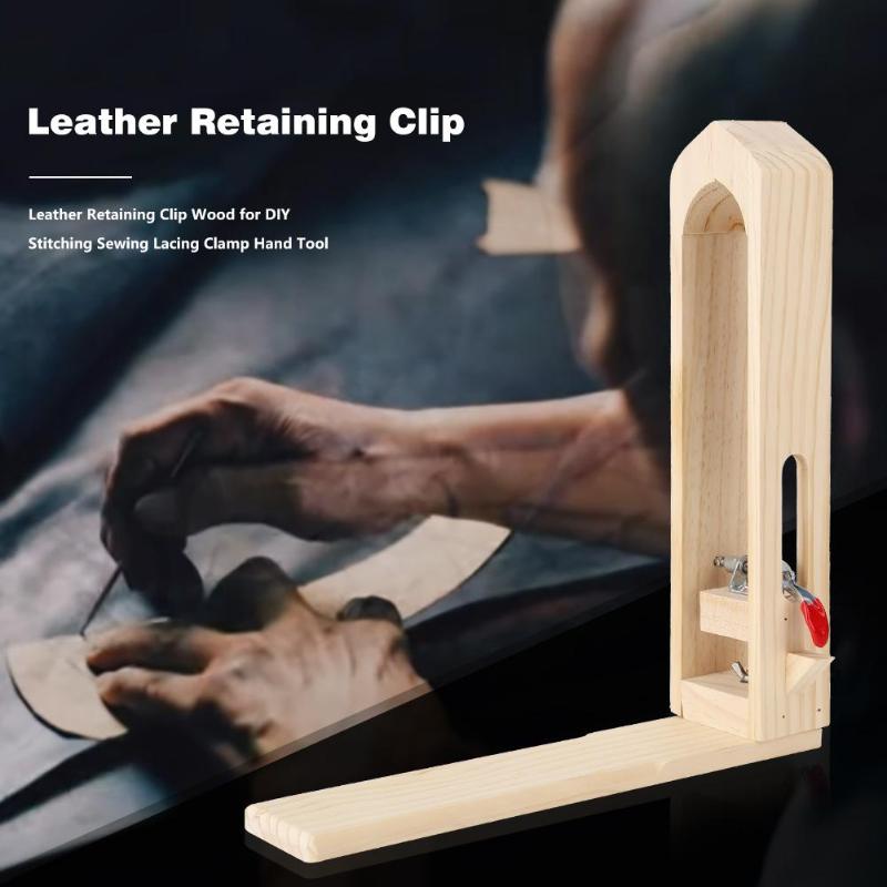 Ferramentas de costura de madeira artesanato de couro clipe de retenção diy conjunto de ferramentas de mão mesa costura laço pônei cavalo braçadeira ferramentas