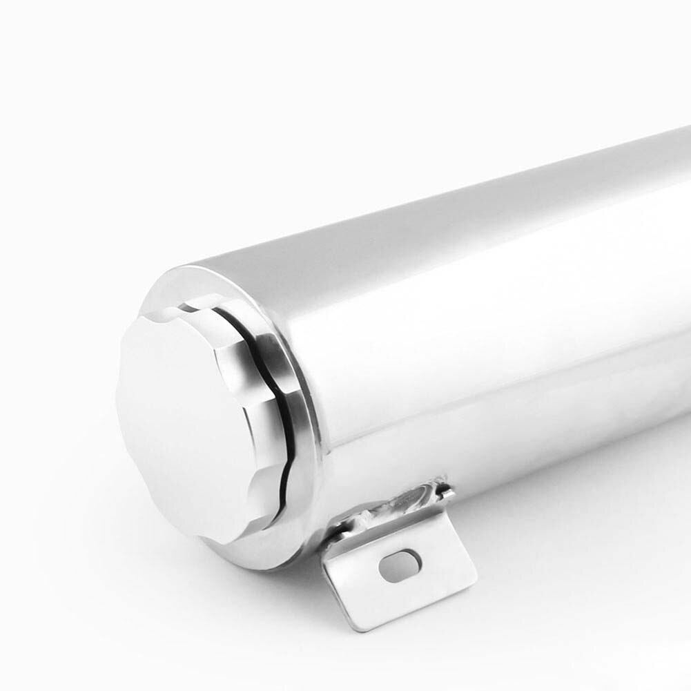3" x 10" Polished Stainless Steel Radiator Overflow Tank 32 OZ White Radiator Overflow Tank Bottle Catch Can Universal