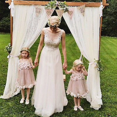 Toddler Kids Baby Girl Flower Tutu Dress Boho Beach Party Pageant Princess Dress Outfits Kids Girl Clothes 0-7T