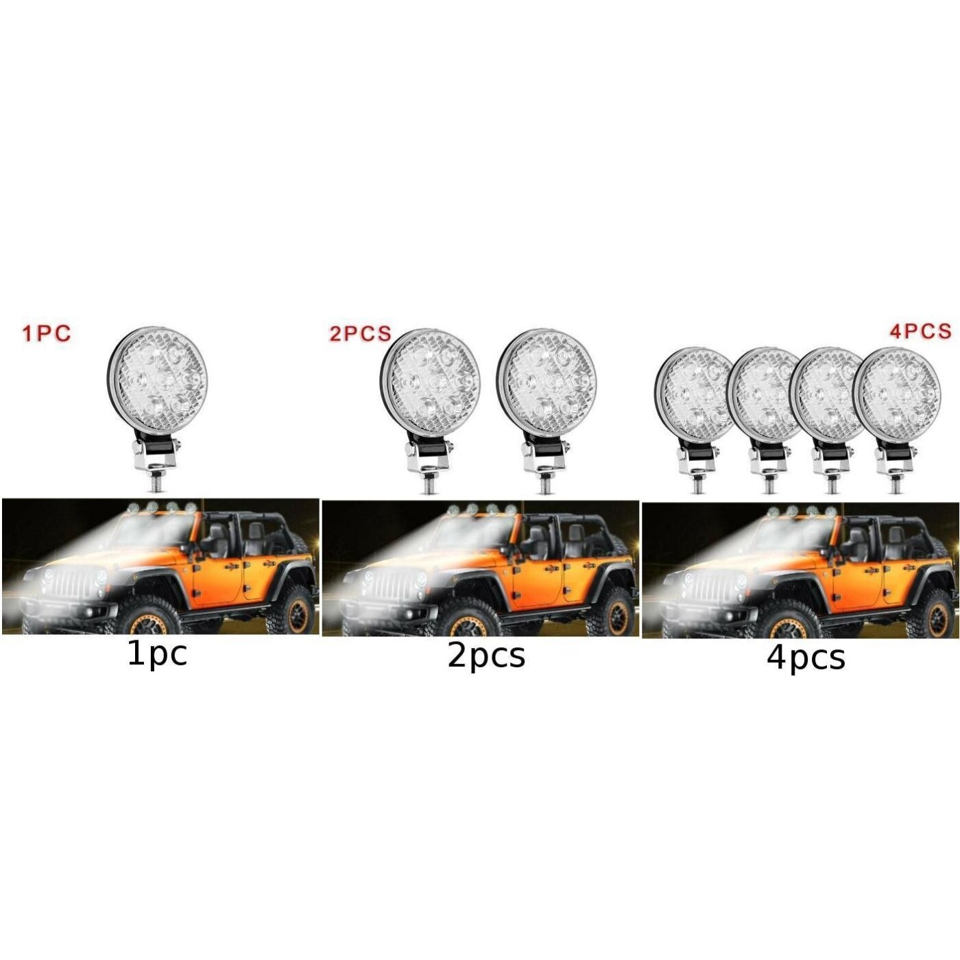 Spot LED Work Light Car Truck SUV Waterproof IP67 Motorcycle Universal