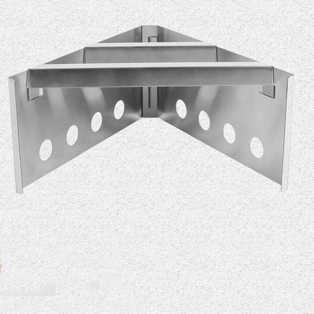 Foldable Wood Burning Stove Outdoor Cooking Camping Stainless Steel Stove Folding Pocket Alcohol Stainless Steel Stove#007