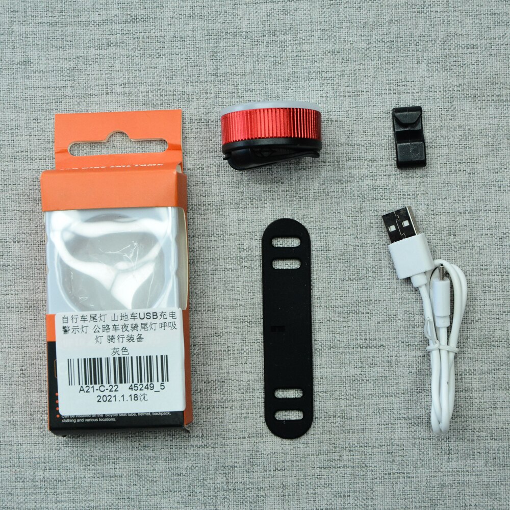 Bicycle Taillight Bike Rear Light Multi Lighting Modes Smart Sensing IPx6 Waterproof LED Charging Cycling Accessories: B