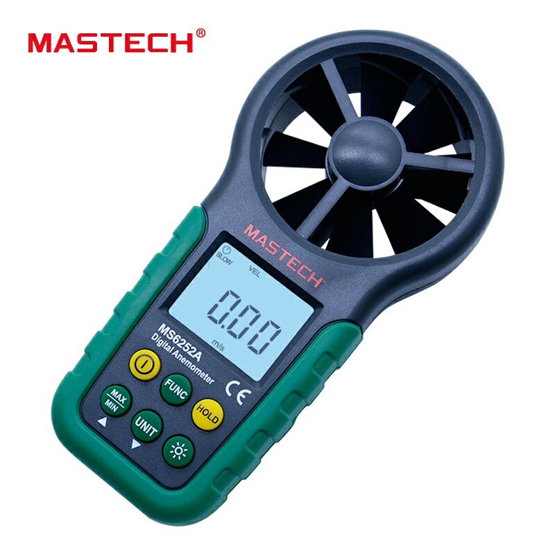 MASTECH MS6252A Digital Anemometer Wind Speed Meter with Data hold and LCD backlight display