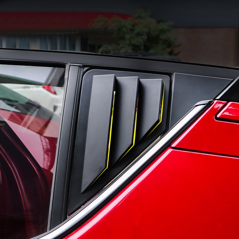 Persianas triangulares para ventana trasera de coche, cubierta embellecedora de plástico ABS para Toyota C-HR CHR , , , , 2 uds.