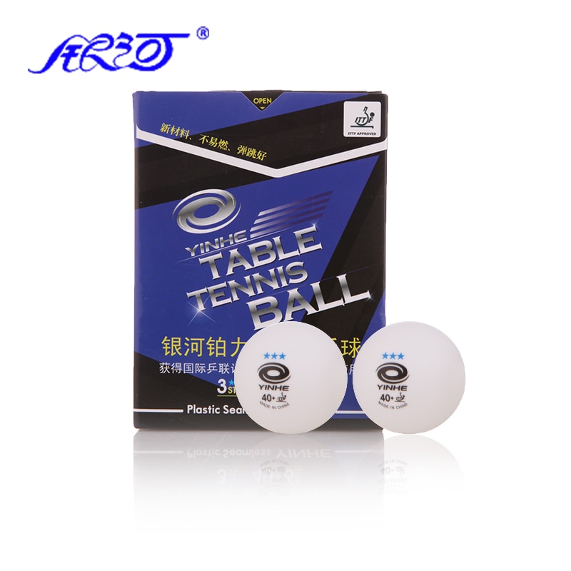 Originale yinhe 3- stjernede plastik sømløse bordtennisbolde godkendt af ittf hvid 40+  plastik sømløse bordtennisbolde