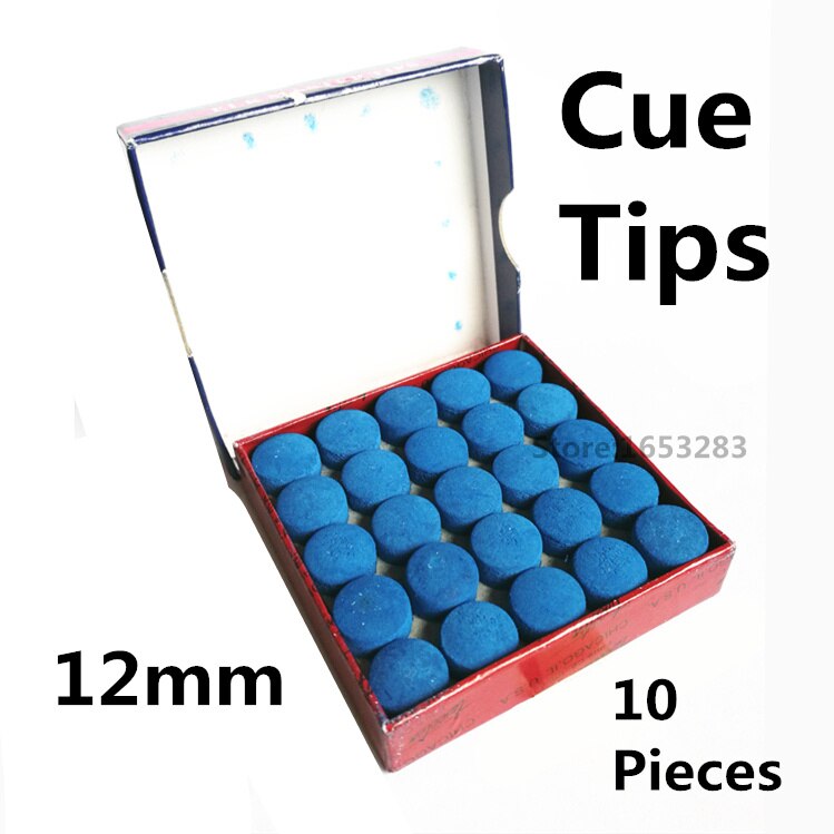 Biljart Blauw Cue Tips 10 stuks 9mm10mm11mm12mm13m gemaakt in china: 12mm