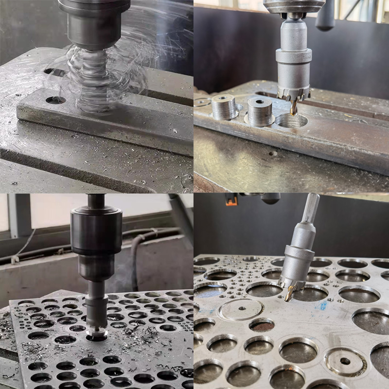 8 unids/set 16-35mm corona de perforación para metal TCT sierra perforadora con punta de carburo cortador de broca de núcleo de Metal con caja