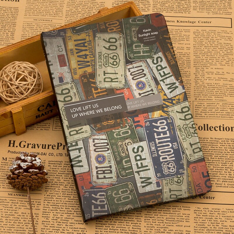 Retro Memories Diary illustration Notebook Agenda Bullet Journal SchooL Notepad Planner Sketchbook Stationery Travel: 1