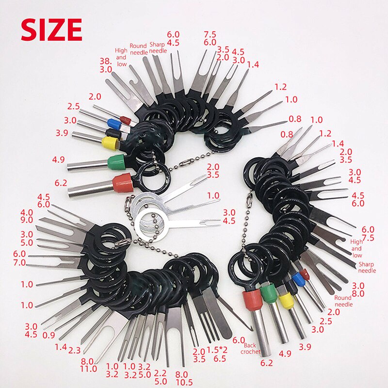 60pcs Car Terminal Connector Removal Wire Pin Extractor Release Tools Kit Car Repair Tool Extracting Stylus Set