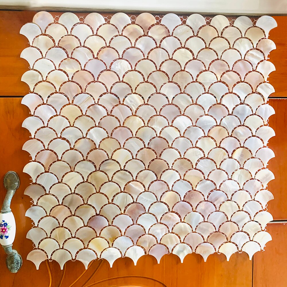 1Pc Natuurlijke Schulp Shell Mozaïek Tegel Parelmoer Muur Behang Home Decor Materialen Badkamer Keuken Achtergrond Muur Turn
