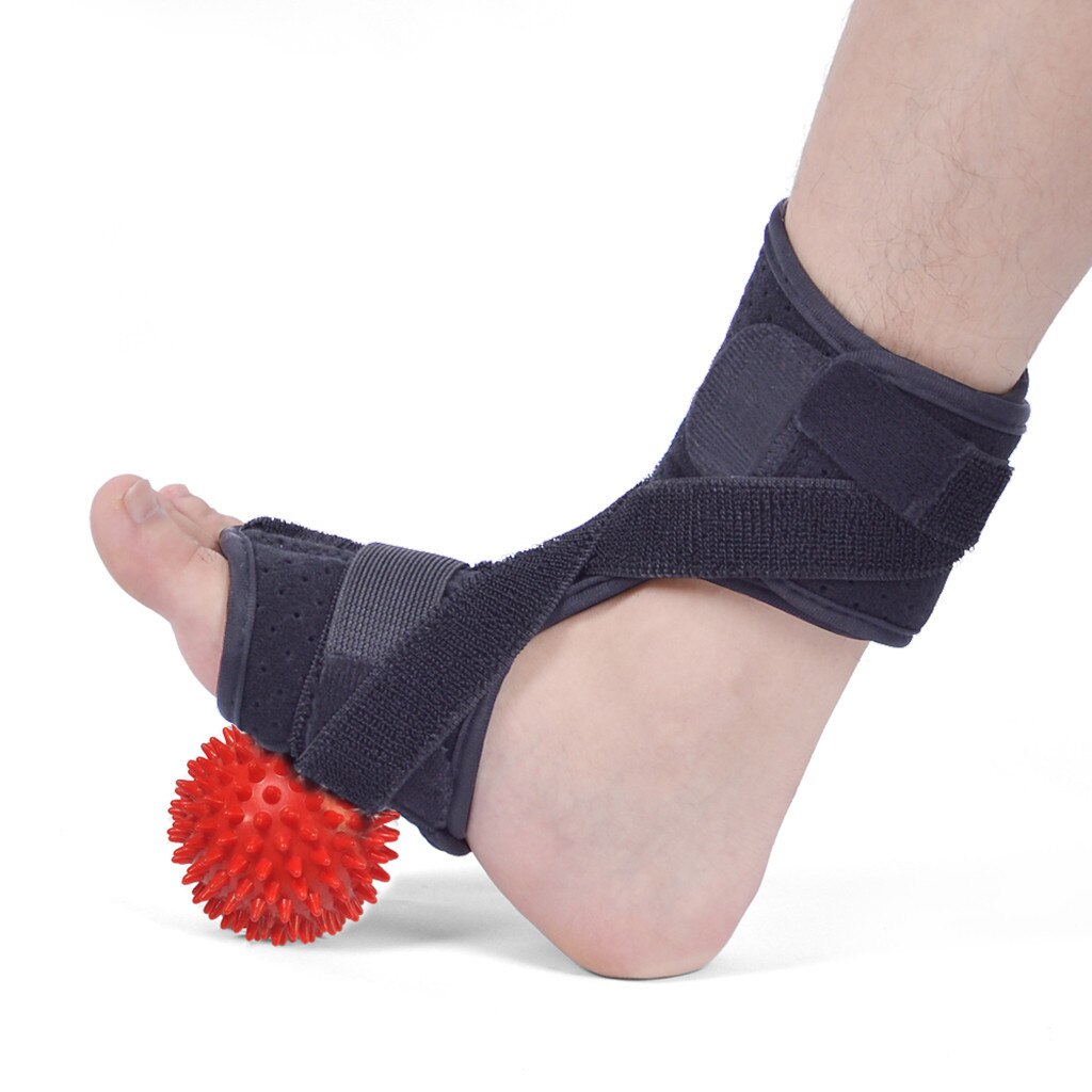 Foot Ankle Splint Support + Spiky Massage Ball Plantar Fasciitis Dorsal Night Splint Foot Orthosis Stabilizer A12: Default Title