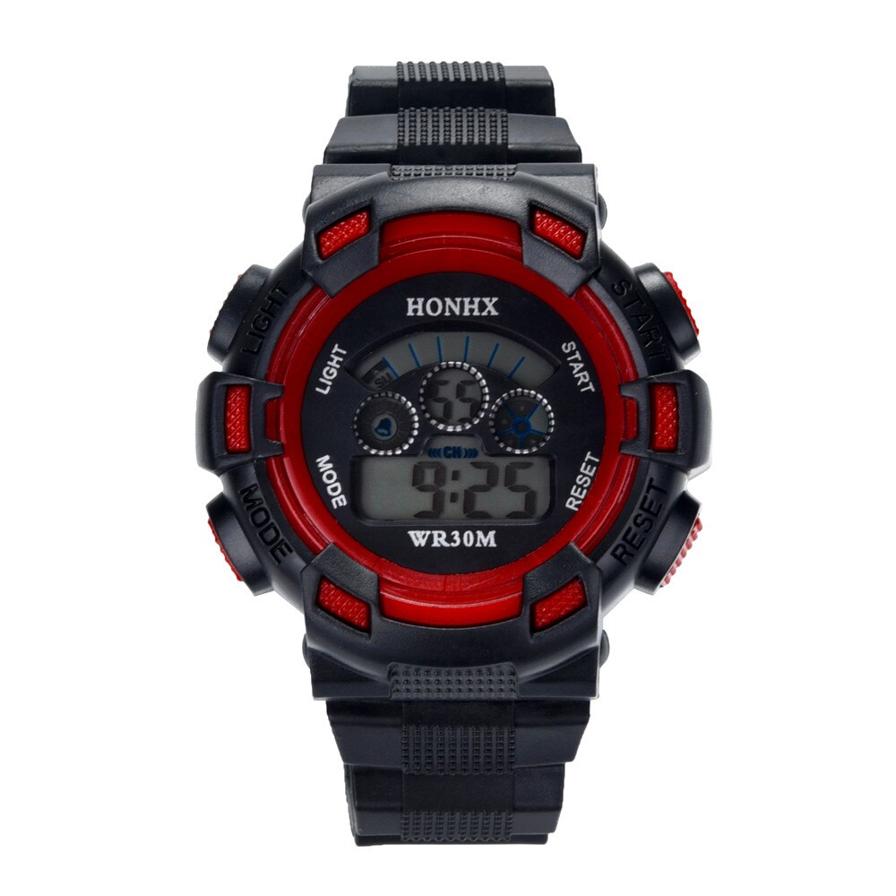 Student Waterproof Children Boys Digital LED Sports Watch Kids Alarm Date Watch Casual Electronic Simplicity Round Watch: B