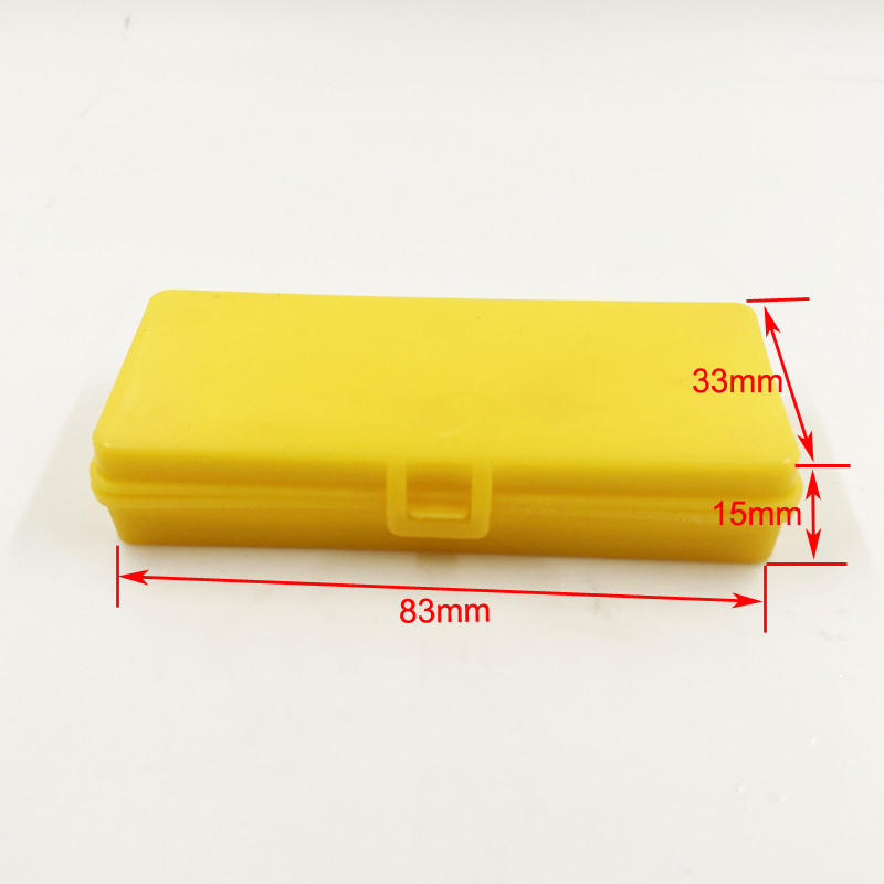 Voorbereid Objectglaasjes Doos Optische Glas Stage Kalibratie Slide Micrometer Plastic Opbergkast Doos Met Spons: 1PC Yellow Color