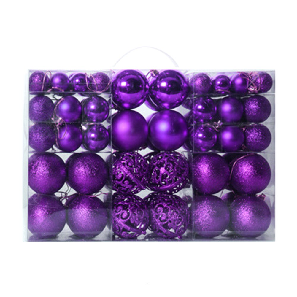 100 pieces / set Christmas Balls Christmas Tree Decorations Luminous Ball Matte Hollow Ball Year Home Decor: 5