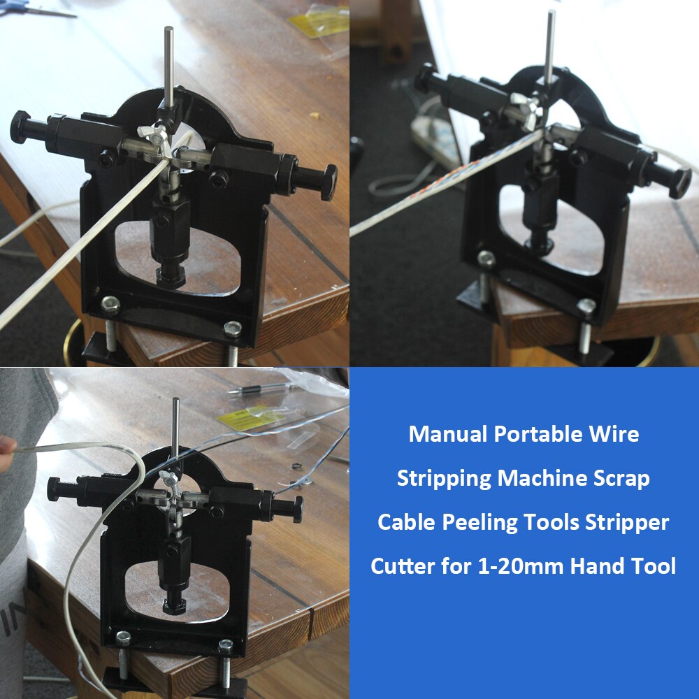 Manuel bærbar wire stripping maskine skrot kabel skrælning værktøjer stripper cutter til 1-20mm håndværktøj