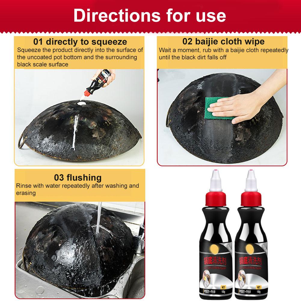 Metal Rust Remover Kitchen Stainless Steel Pot Bottom Burn Marks Dirt Cleaner