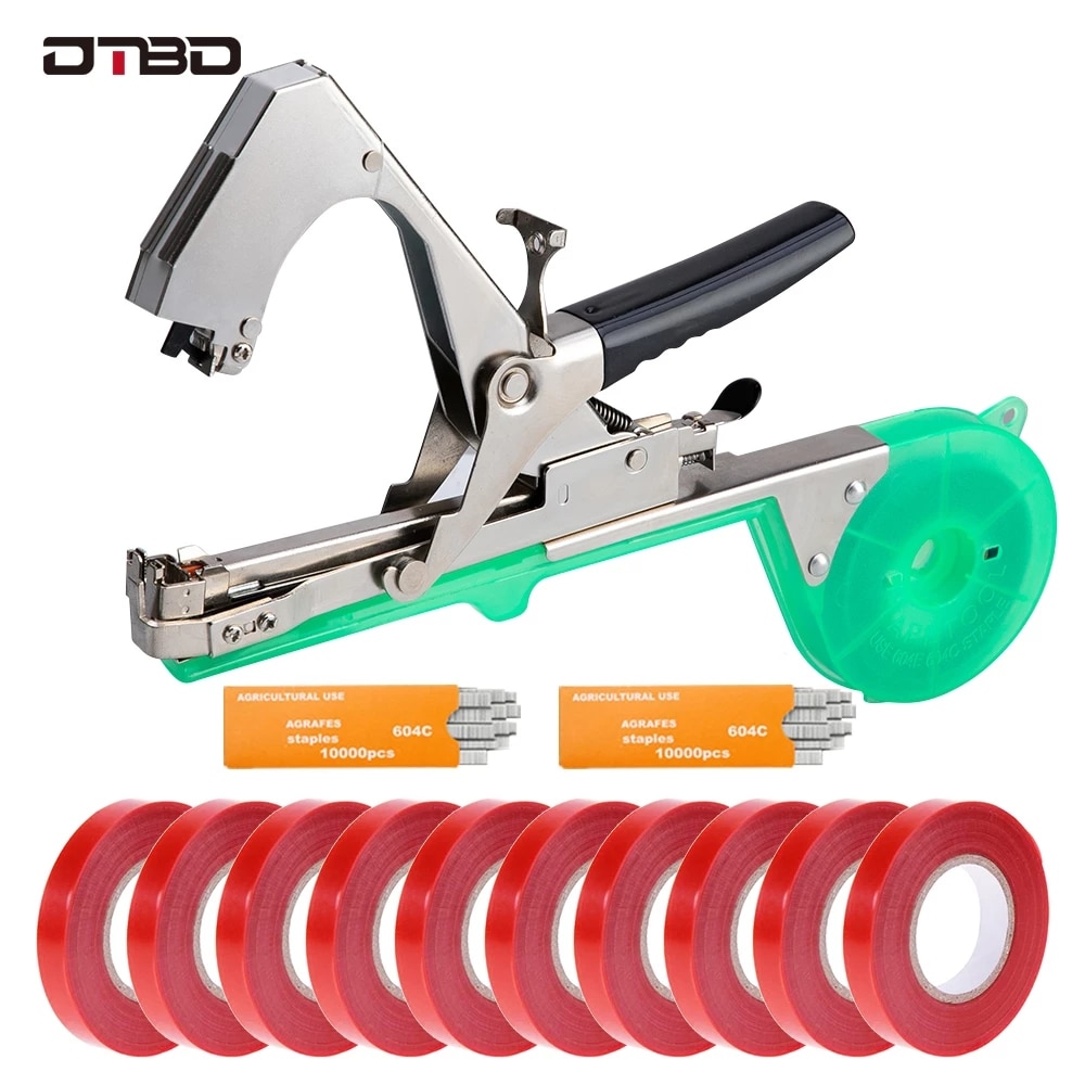 DTBD Labor-Saving Plant Tying Machine Set Hand Tying Binding Machine Minced Vegetable Flower Tapetool Tapener Garden Tools