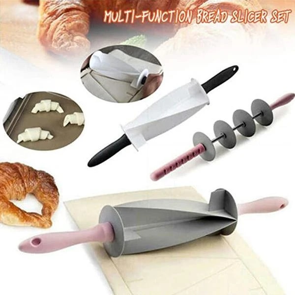 Croissant Rolling Pin Verstelbare Multifunctionele Deeg Mixer Brood Gesneden Croissant Drinkbaar Brood Cutter Roller Mes Cut Tool