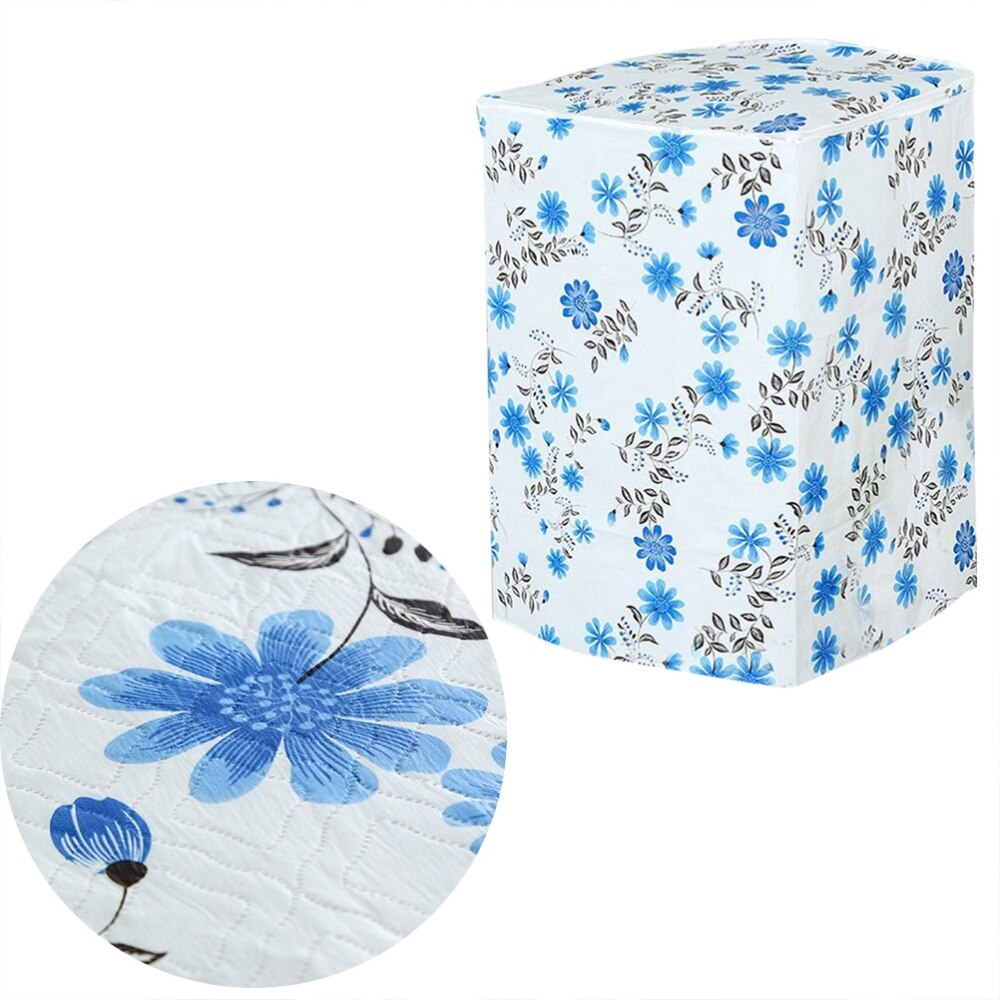 Waterdichte Wasmachine Deksel Bloem Patroon Stofdicht Covers (Blauwe Bloemen)