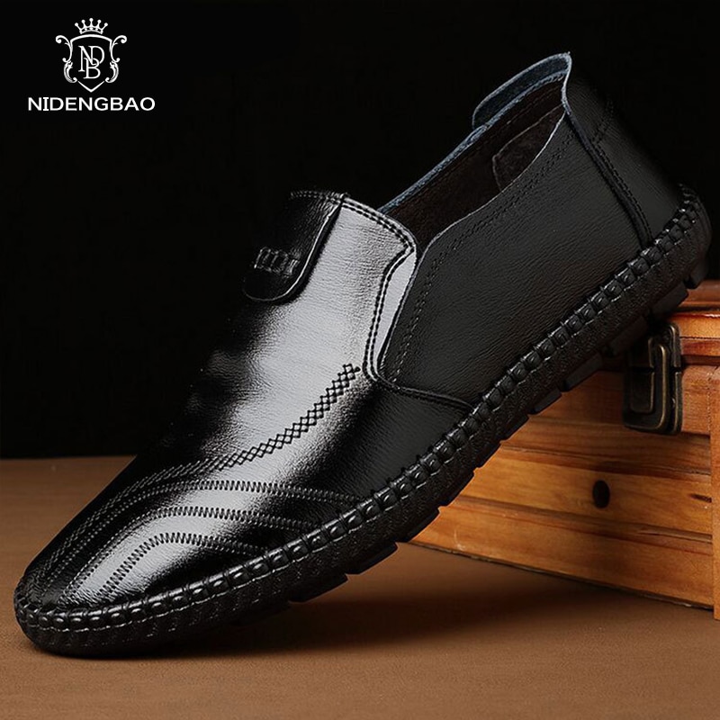 Klassieke handgemaakte casual leren schoenen heren loafers comfortabele mocassins heren flats schoenen kopen vanaf een prijs van 31