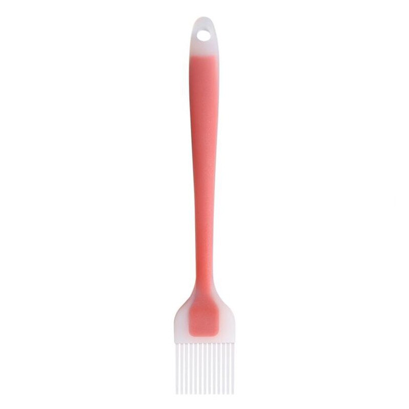 Pincel de silicona para repostería, brocha aplicadora de aceite para repostería de pan pastel, herramientas de cocina de seguridad para parrilla de barbacoa: Naranja