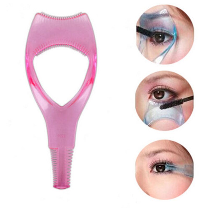 3 in1 Eye Make Mascara Shield Wimper Kam en Eyeliner Guide Tool Beauty Essentiële