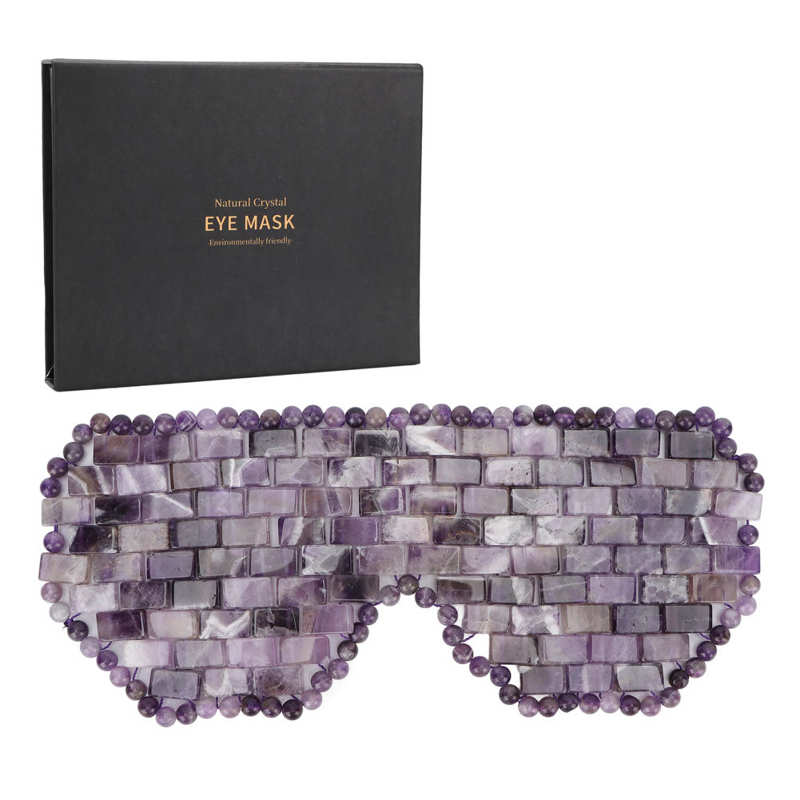 Jadestone Eye Pad Improve Sleeping Natural Stone Eye Pad for Daily Use: amethyst