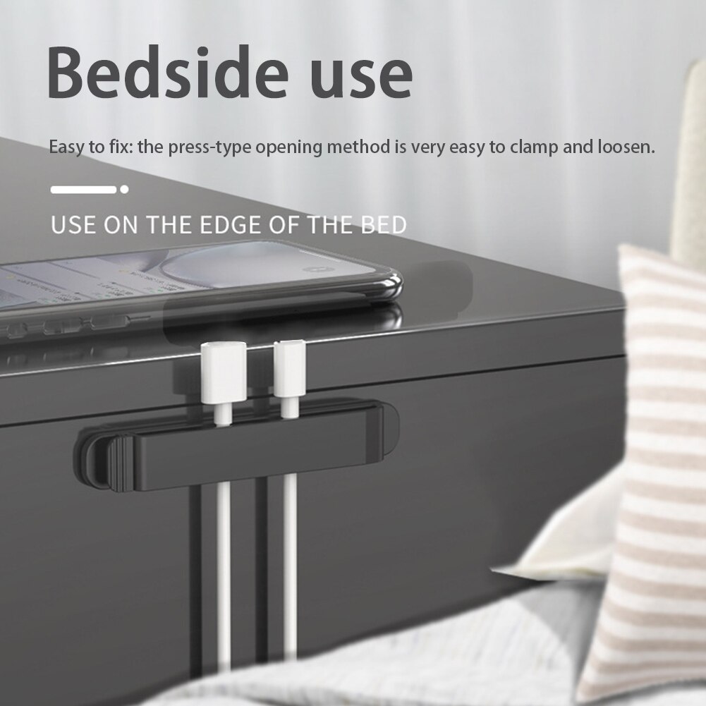 Kabelclip oortelefoon opbergsysteem draadorganizer houder snoerbeheer nachtkastje 11 sleuven opwindbaar bureau plakkerig gereedschap thuiskantoor