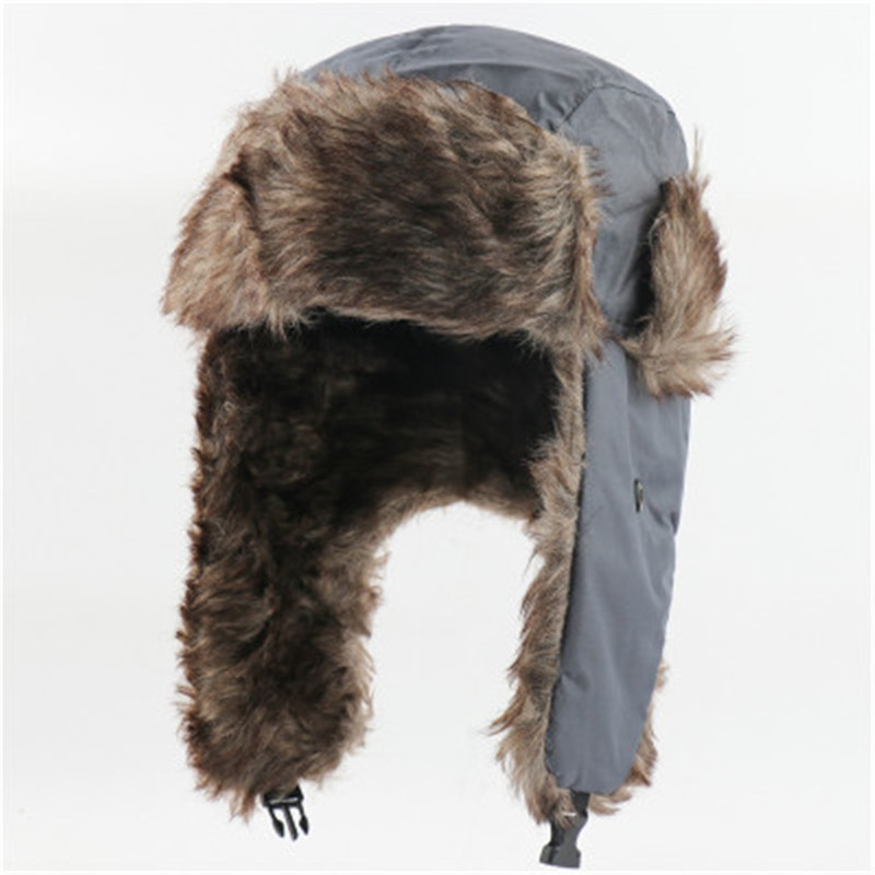 Chapeau de pêche à la mouche pour hommes et femmes, casquette de cyclisme, de randonnée, d&#39;hiver, coupe-vent, imperméable, oreilles, cou, Protection de la tête, résistant au froid, Ski,: gray
