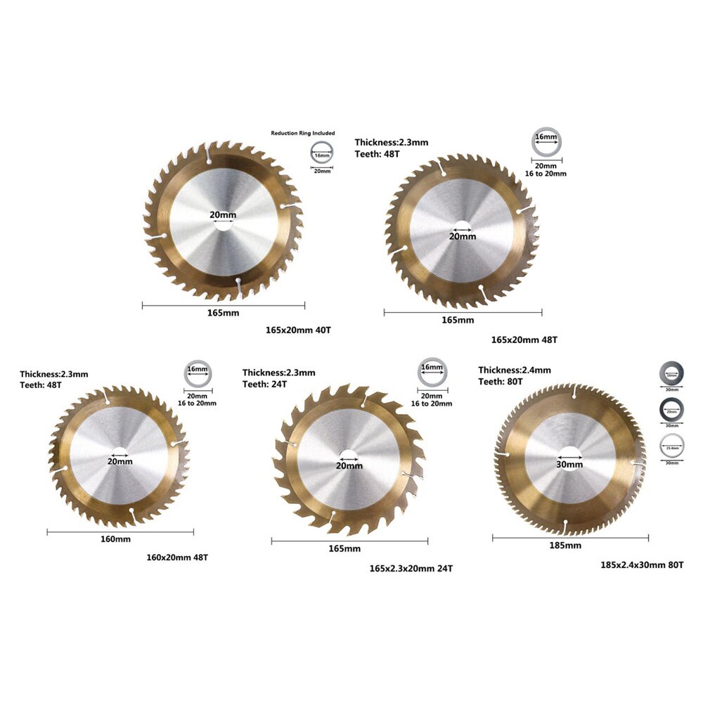 24/40/48/80T tarcza robić rzeźbienia w drewnie tarcza tarczowa 160/165/185mm frez metalowy plastik robić szlifierki kątowej metalowa tarcza tnąca