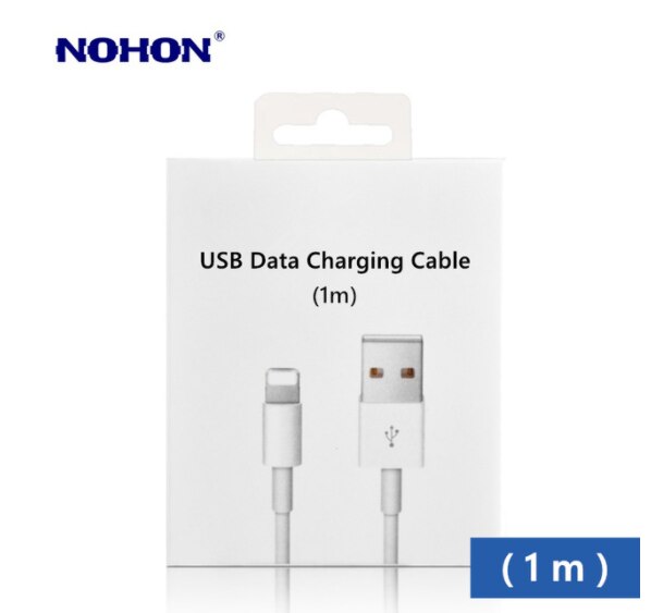 1m 2m Original USB Daten Ladekabel für iPhone kabel 6S 6 7 8 Plus 11 Profi XS Max X XR SE 5S 5C 5 USB Ladegerät Kabel: 1M