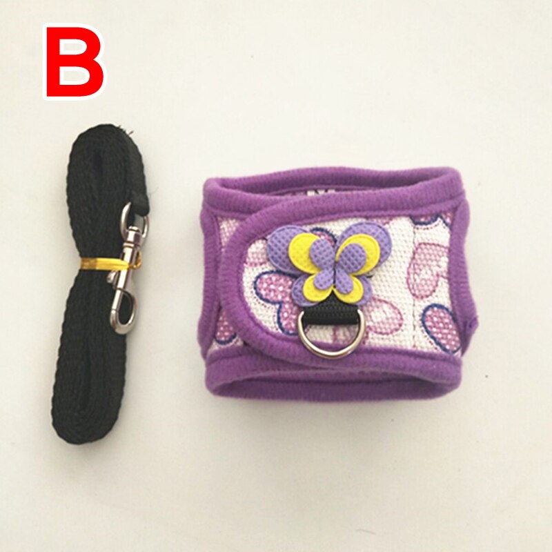 Hámster chaleco arnés ajustable correa de cerdo de Guinea Chinchilla rata ratones hurón Animal PEQUEÑO accesorios mascotas arnés: B / S