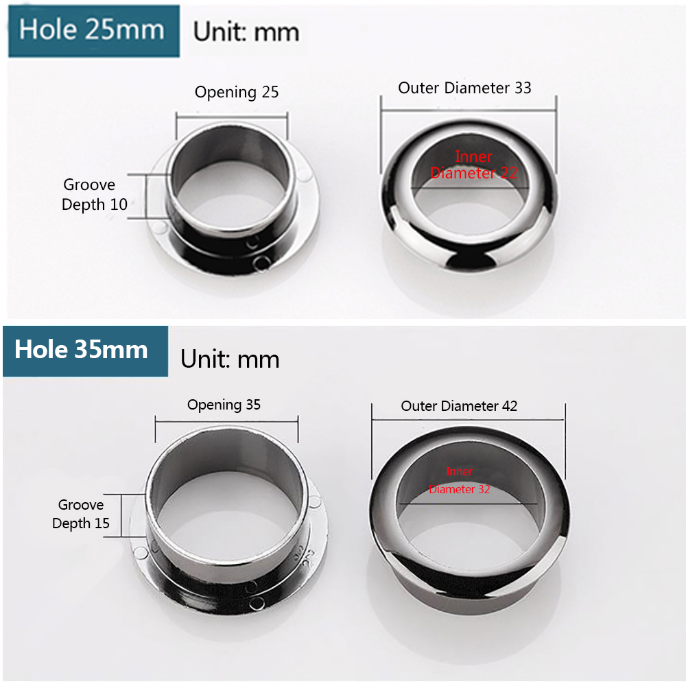 25-80MM Office Desk Cable Grommets Wire Hole Cover Desk Table Cable Fastener Computer Desk Outlet Port Wire Rack Organizer