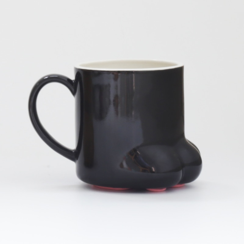 Coffee Mug Ceramic Cat Paw Ceramic Drinking Cup with Lid Milk Mugs Breakfast Oatmeal Cup Cartoon C Cup Caneca